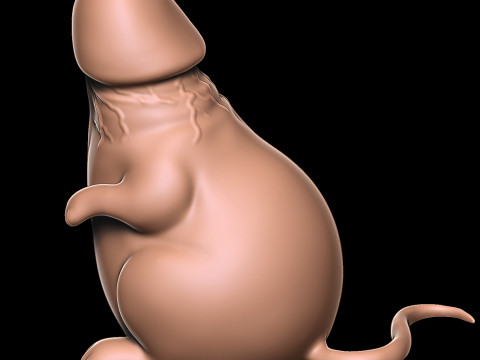 Rato P&Ecirc;NIS Modelo de Impressão 3D