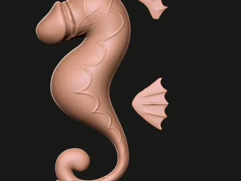 PENIS Sea Horse 3D Print Model
