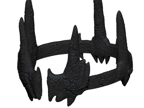 Zwarte Adam-kroon 3D printmodel