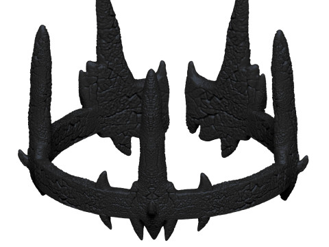 Zwarte Adam-kroon 3D printmodel