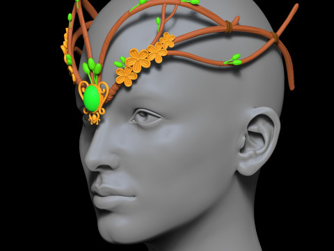 엘프 크라운 3D 프린트 모델