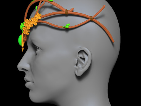 엘프 크라운 3D 프린트 모델