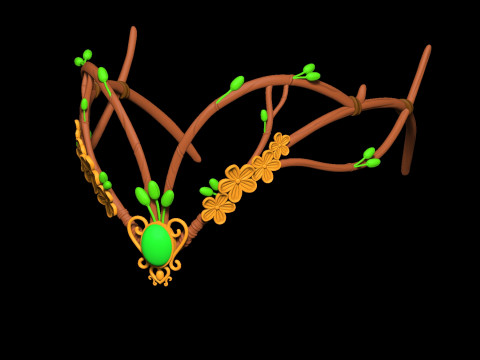 엘프 크라운 3D 프린트 모델