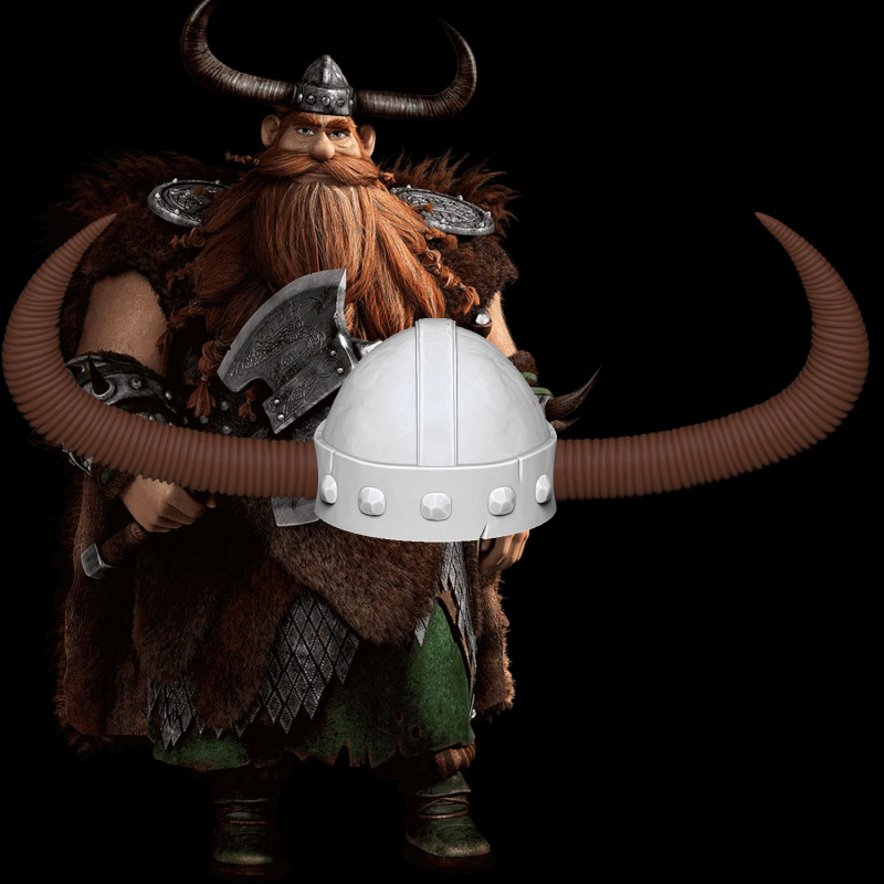 Stoick valka helmet 3D Print Model .c4d .max .obj .3ds .fbx .stl .blend 