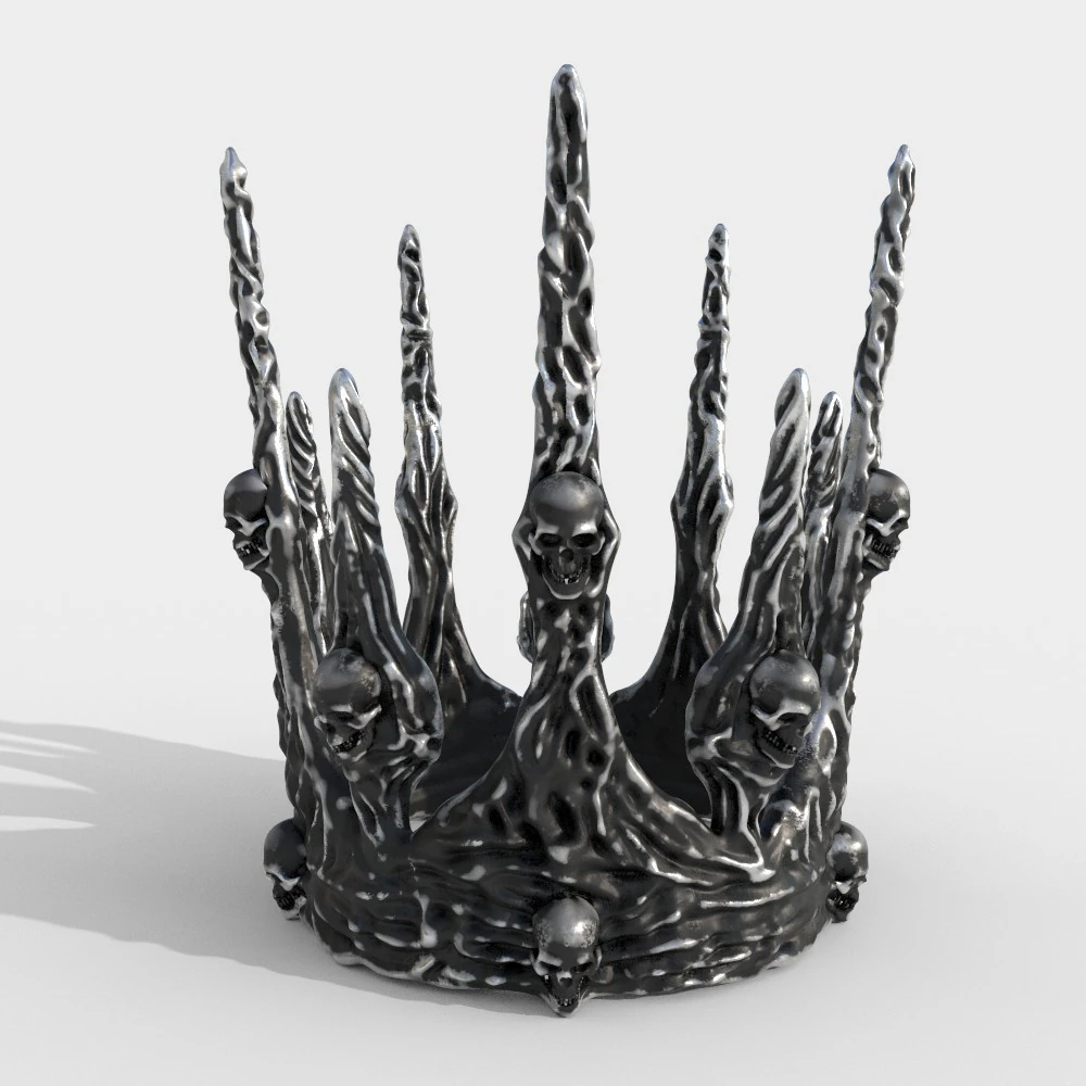 Skull Crown 3D Print Model .c4d .max .obj .3ds .fbx .stl .blend 