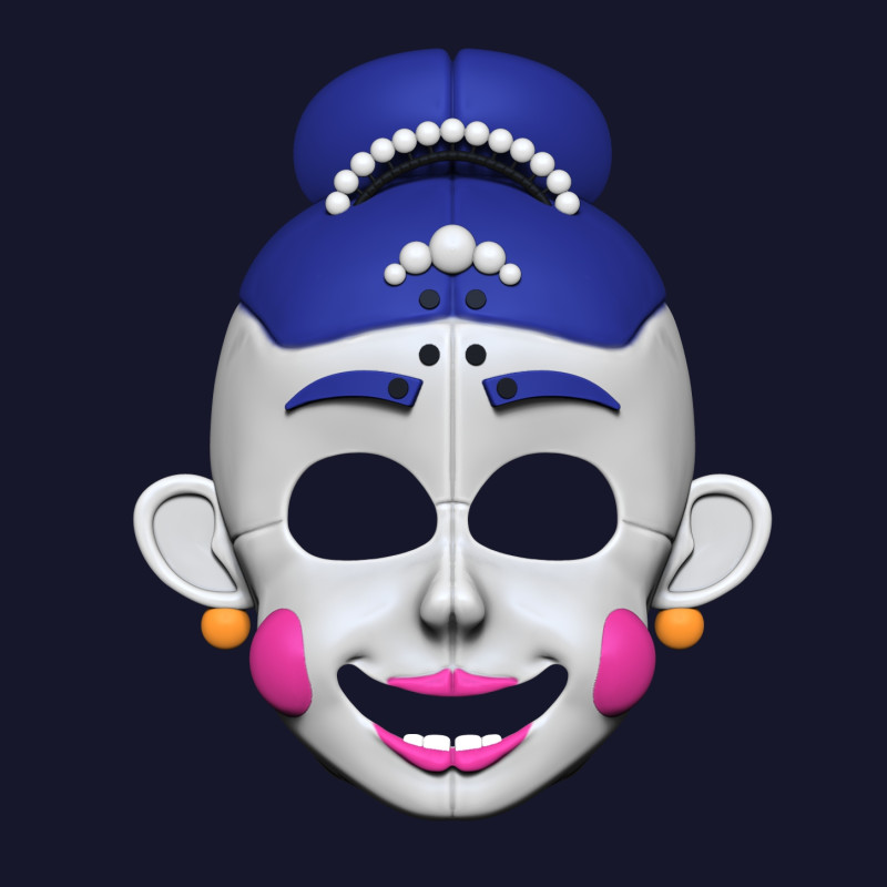 Ballora-Maske 3D Druckmodell .c4d .max .obj .3ds .fbx .stl .blend 
