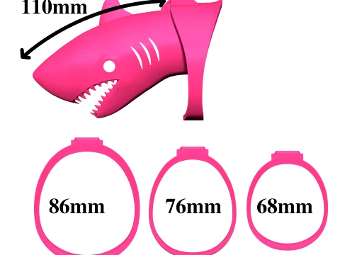 Chastity Cage shark 3D Print Model