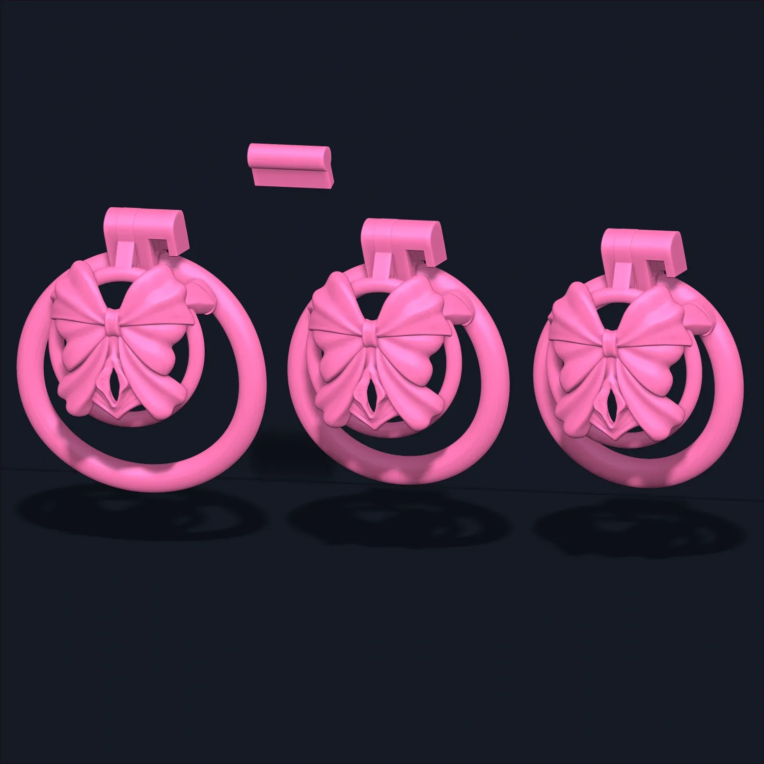 Chastity Cage bow tie 3D Print Model .c4d .max .obj .3ds .fbx .stl .blend 