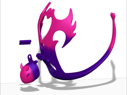 Chastity Cage devil 3D Print Model