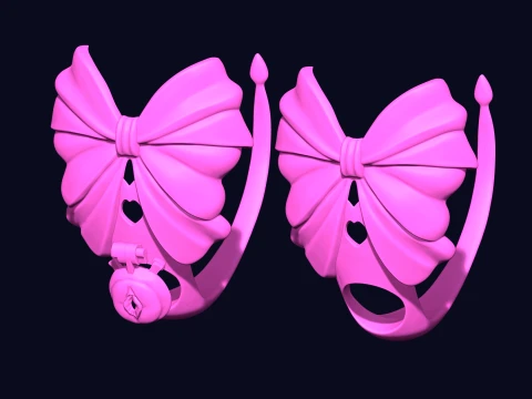 Chastity Cage bow tie 3D Print Model