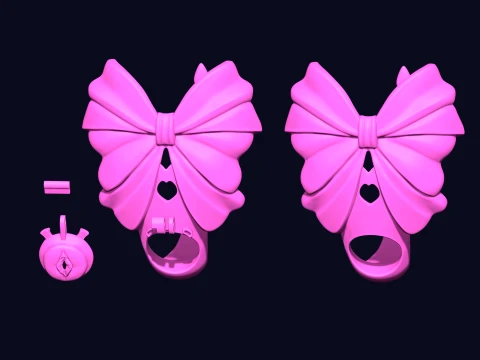 Chastity Cage bow tie 3D Print Model