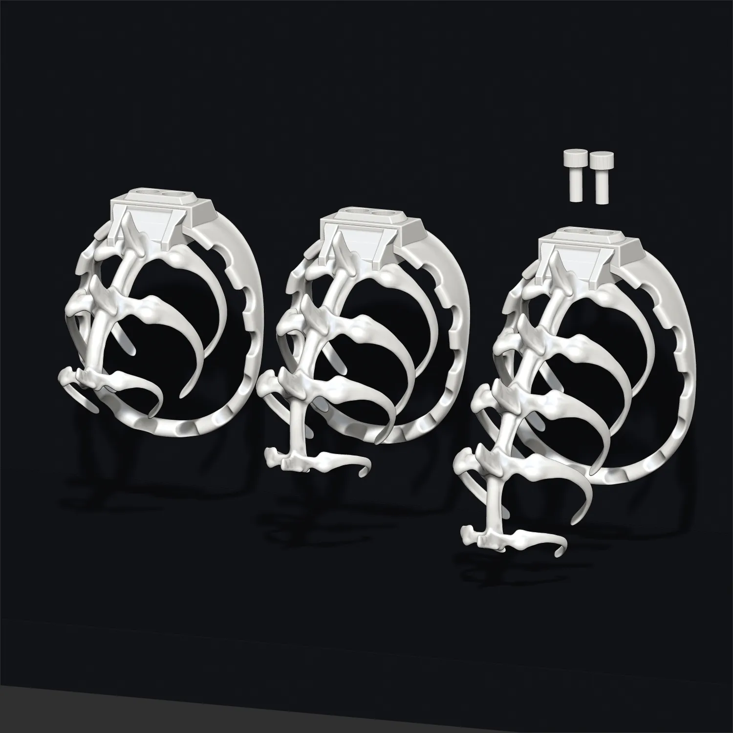 Chastity Cage SKELETON Dinosaur 3D Print Model .c4d .max .obj .3ds .fbx .stl .blend 