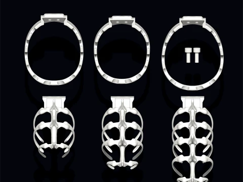 Chastity Cage SKELETON Dinosaur 3D Print Model