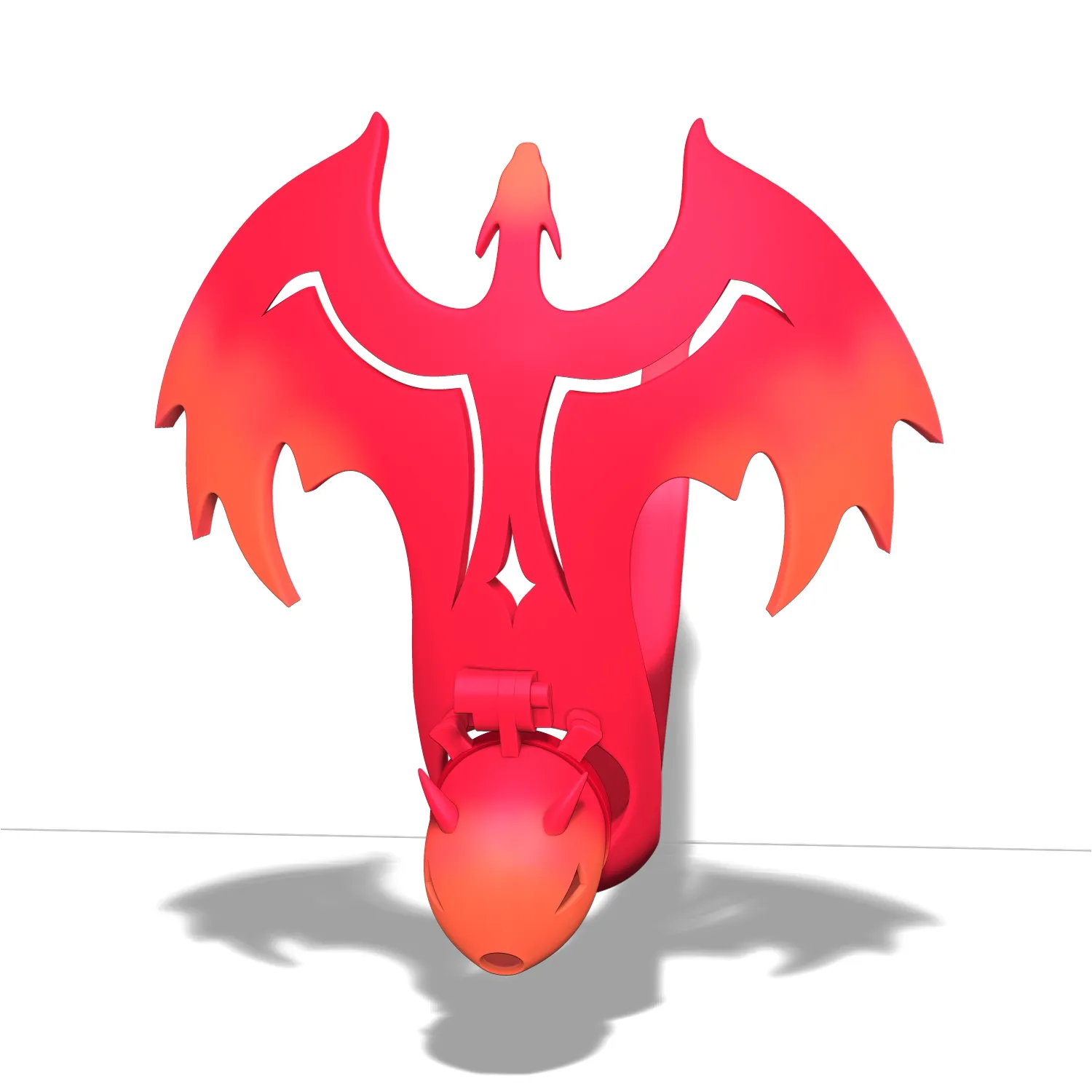 Chastity Cage Dragon 3D Print Model .c4d .max .obj .3ds .fbx .stl .blend 