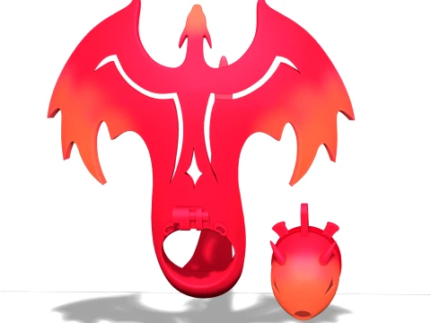Chastity Cage Dragon 3D Print Model