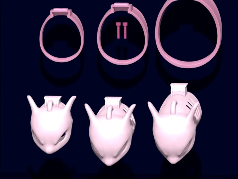 Chastity Cage Mewtwo 3D Print Model