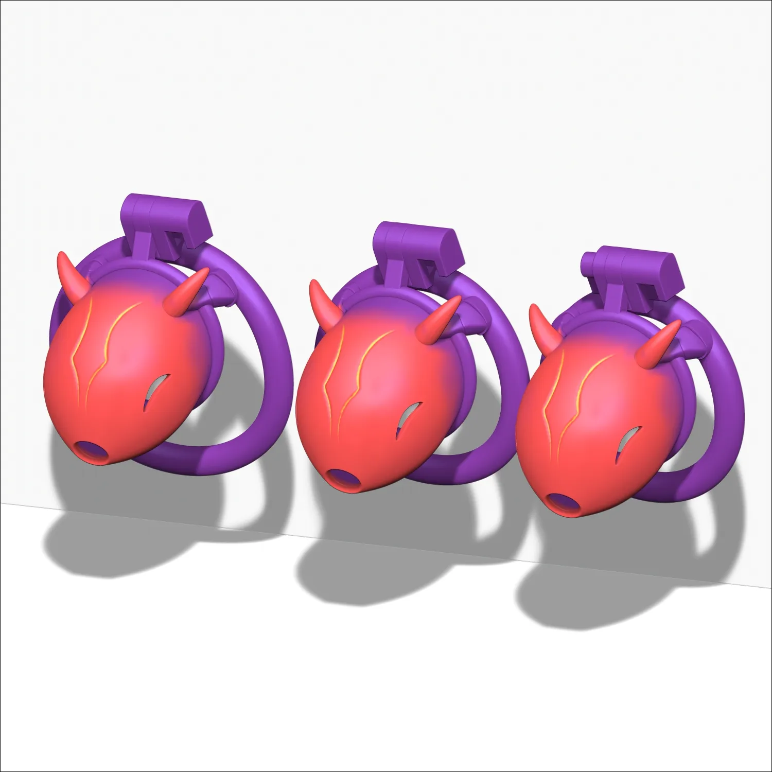 Chastity Cage devil 3D Print Model .c4d .max .obj .3ds .fbx .stl .blend 