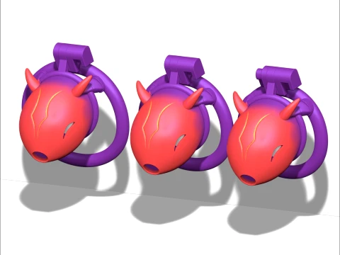 Chastity Cage devil 3D Print Model