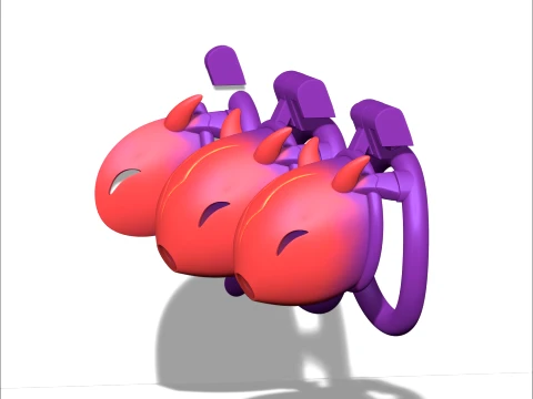 Chastity Cage devil 3D Print Model