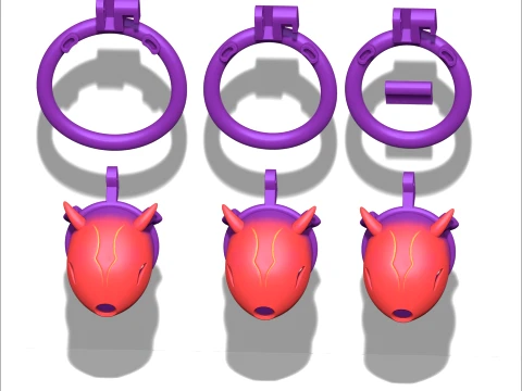 Chastity Cage devil 3D Print Model