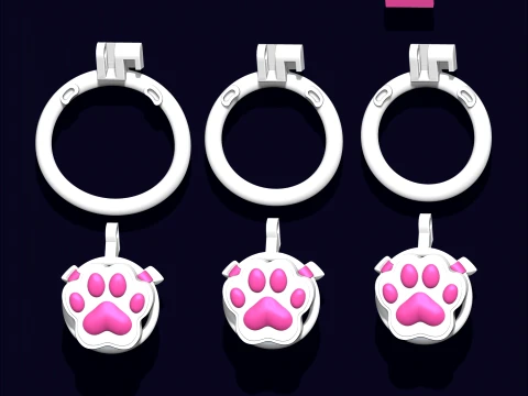 Chastity Cage Cat 3D Print Model
