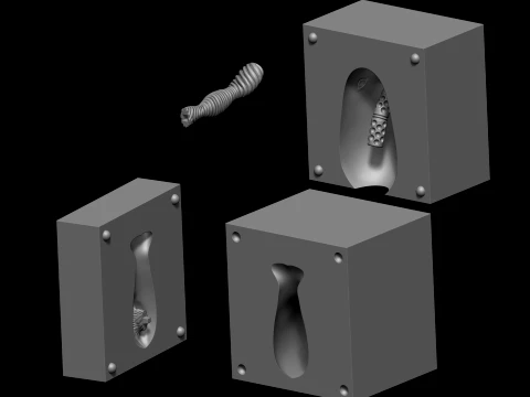 Masturbators Dolphin with molds 3D Print Model