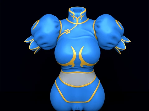 Fantasy Masturbators chun-li with molds 3D Print Model