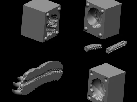 Fantasy alien Masturbators with molds 3D Print Model