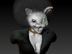 afro cat 3D Model