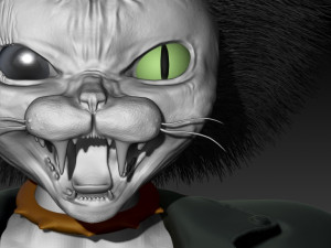 afro cat Modello 3D