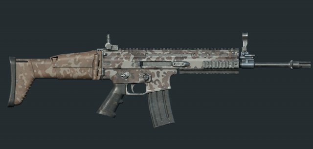 scar l camo 3D Модель .c4d .max .obj .3ds .fbx .stl .blend 