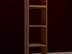 a set of furniture a wardrobe and shelving 3D Model
