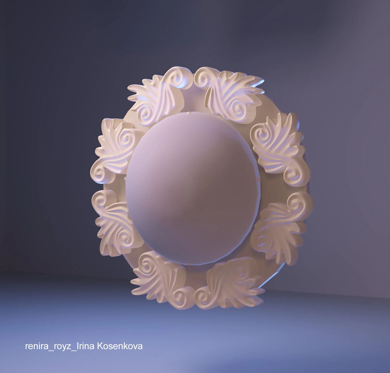bas-relief lamp 3D Model .c4d .max .obj .3ds .fbx .stl .blend