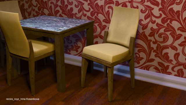 table and chairs 3D Model .c4d .max .obj .3ds .fbx .stl .blend 