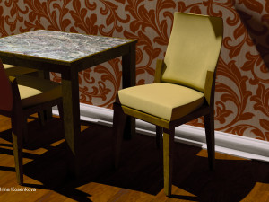 table and chairs 3D Model