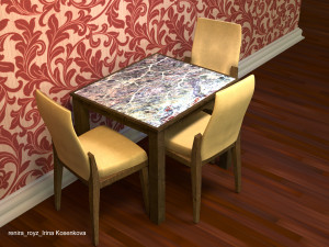 table and chairs 3D Model