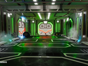 modular sci fi corridor 3D Model