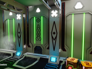 modular sci fi corridor 3D Model