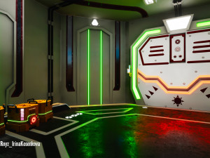 modular sci fi corridor 3D Model