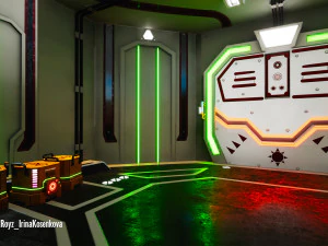 modular sci fi corridor 3D Model