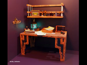 the wizards desktop 3D Model