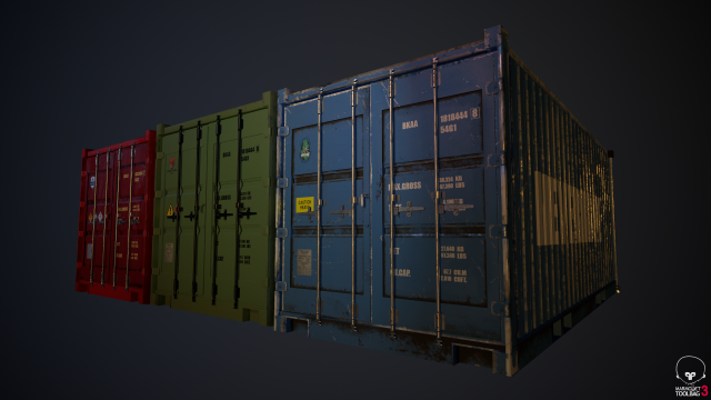 realistic shipping containers collection 3D मॉडल .c4d .max .obj .3ds .fbx .stl .blend 