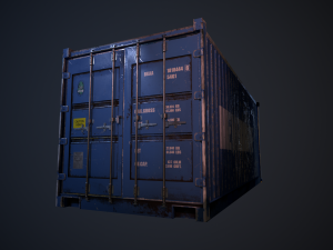 realistic shipping containers collection 3D मॉडल