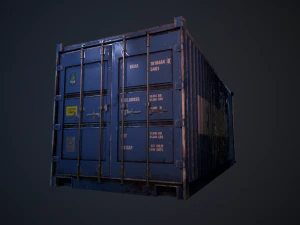realistic shipping containers collection 3D Model