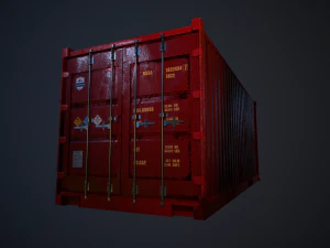 realistic shipping containers collection 3D Model