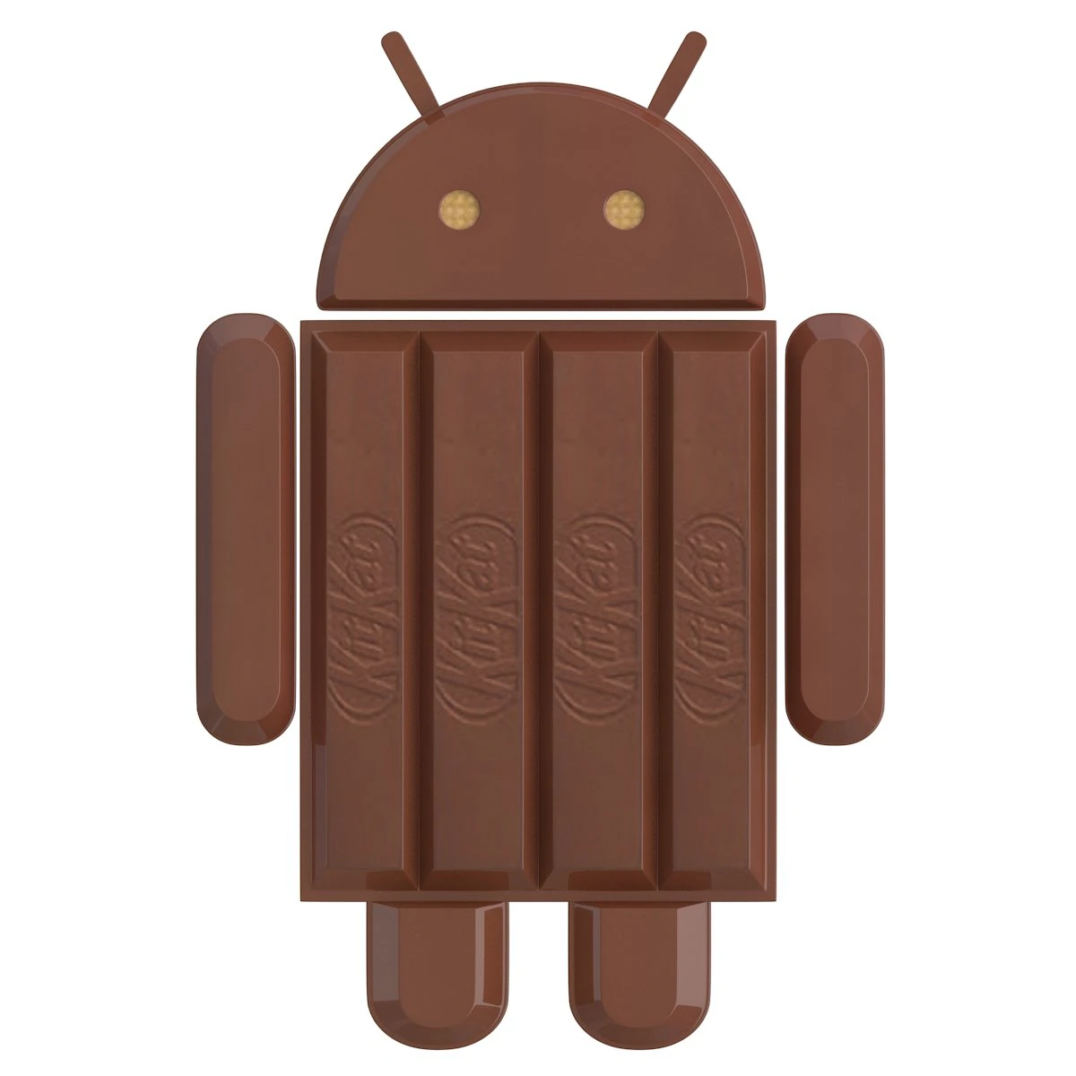 android kit kat logo 3D Model .c4d .max .obj .3ds .fbx .stl .blend 
