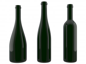 bottle of wine collection 3D Model