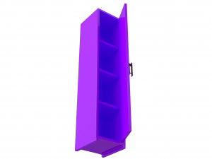 locker purple 3D Model
