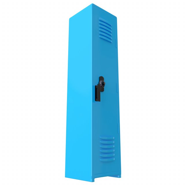 locker cyan 3D 모델 .c4d .max .obj .3ds .fbx .stl .blend 