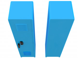 locker cyan 3D 모델